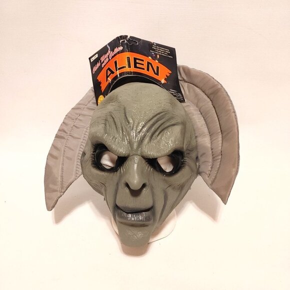RUBIE'S Halloween ALIEN Mask with cowl BNWT Kids - Picture 2 of 7